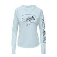 Hammerhead Shark Conservation Status Hoodie | Womens Recycled Solar Performance