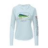 Mahi Mahi Dolphinfish Conservation Status Hoodie | Womens Recycled Solar Performance
