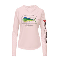 Mahi Mahi Dolphinfish Conservation Status Hoodie | Womens Recycled Solar Performance