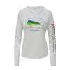 Mahi Mahi Dolphinfish Conservation Status Hoodie | Womens Recycled Solar Performance