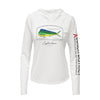 Mahi Mahi Dolphinfish Conservation Status Hoodie | Womens Recycled Solar Performance