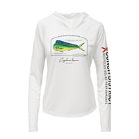 Mahi Mahi Dolphinfish Conservation Status Hoodie | Womens Recycled Solar Performance