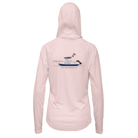 Women’s Custom Hooded Boat Shirt – UPF 50+ Sun Protection | Made from Recycled Water Bottles