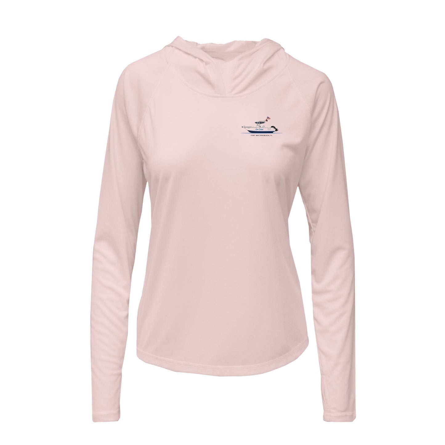 Women’s Custom Hooded Boat Shirt – UPF 50+ Sun Protection | Made from Recycled Water Bottles