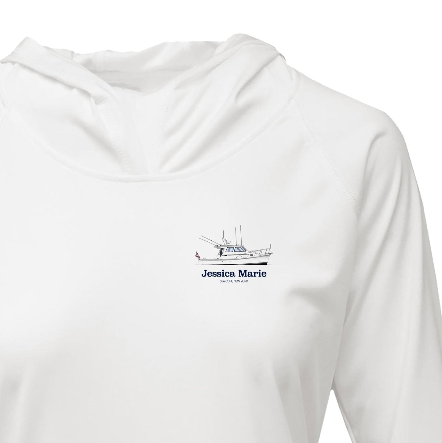 Women’s Custom Hooded Boat Shirt – UPF 50+ Sun Protection | Made from Recycled Water Bottles