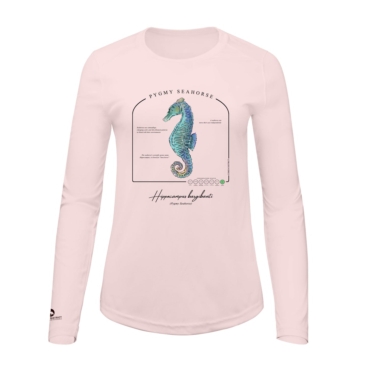 Pygmy Seahorse Conservation Status Shirt | Womens Recycled Solar Performance
