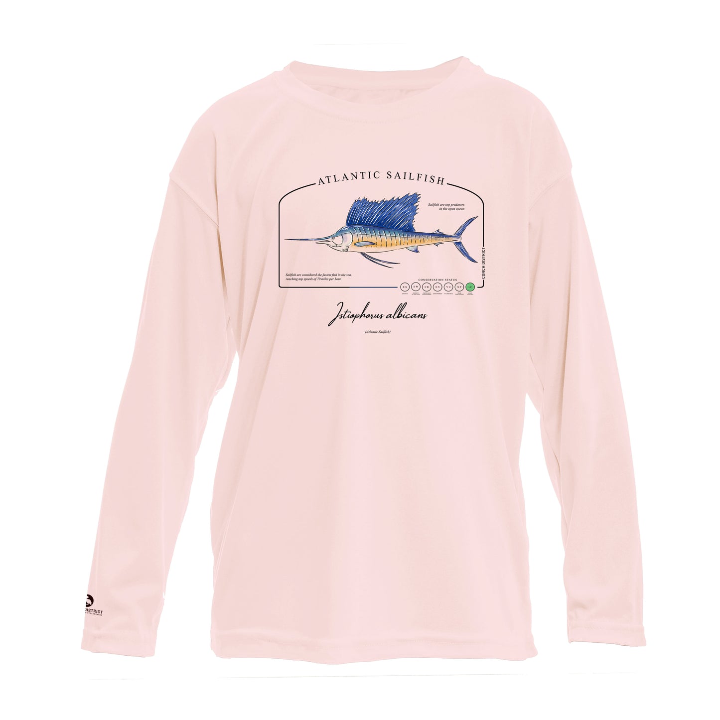 Atlantic Sailfish Conservation Status UPF 50+ Sun Protection Shirt Toddler & Youth