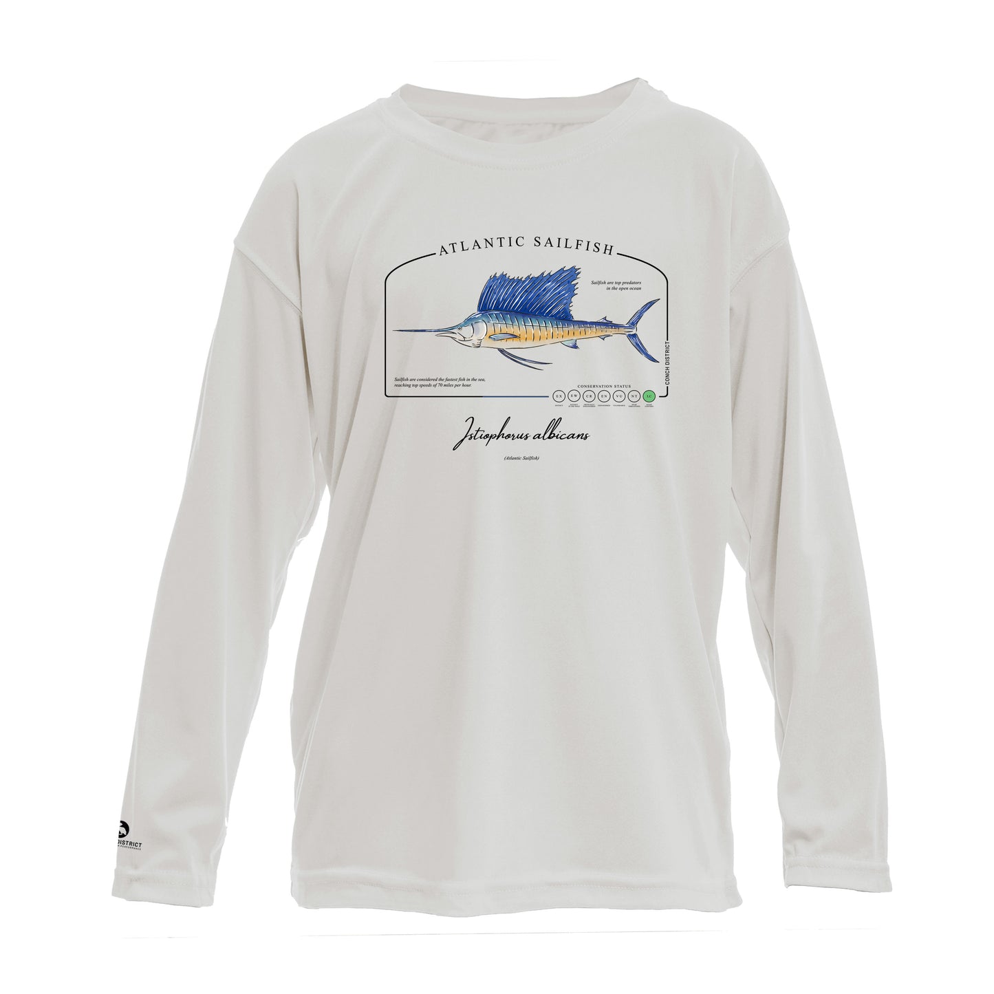 Atlantic Sailfish Conservation Status UPF 50+ Sun Protection Shirt Toddler & Youth