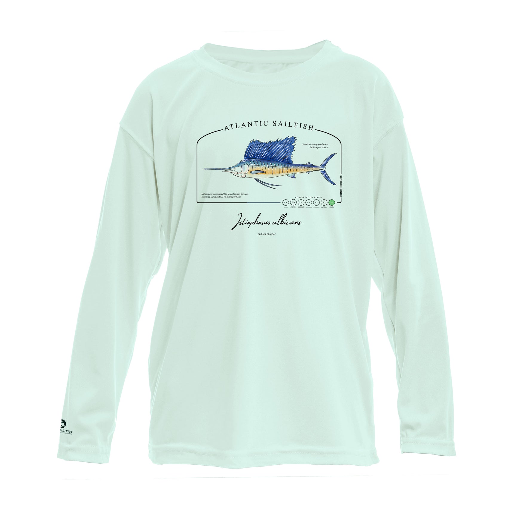 Atlantic Sailfish Conservation Status UPF 50+ Sun Protection Shirt Toddler & Youth
