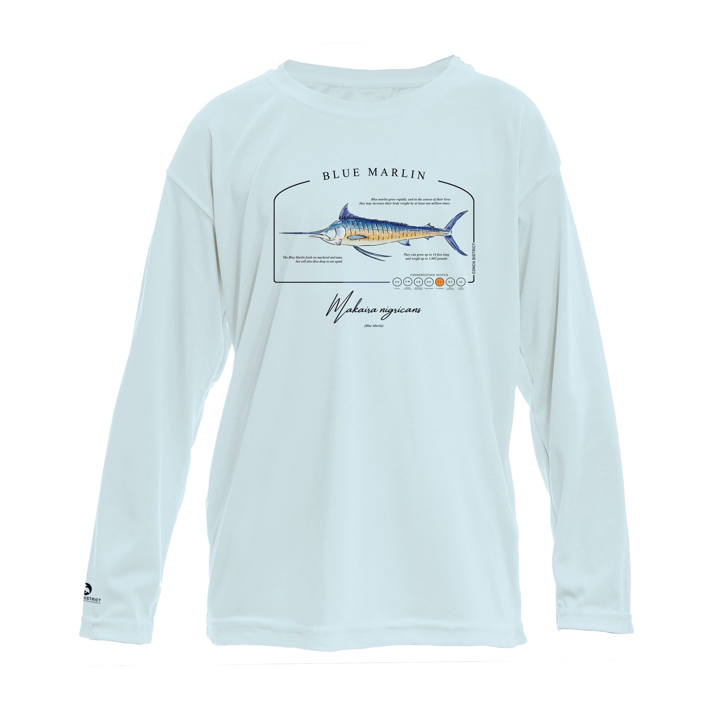 Blue Marlin Conservation Status UPF 50+ Sun Protection Shirt Toddler & Youth