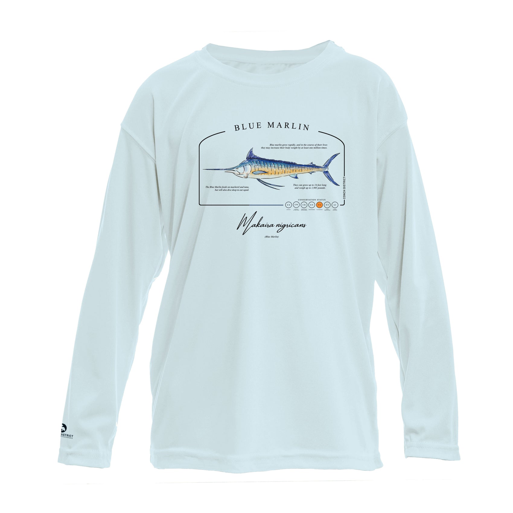 Blue Marlin Conservation Status UPF 50+ Sun Protection Shirt Toddler & Youth