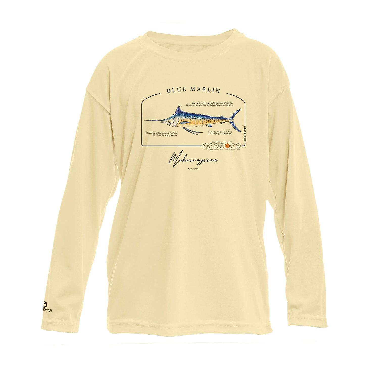 Blue Marlin Conservation Status UPF 50+ Sun Protection Shirt Toddler & Youth