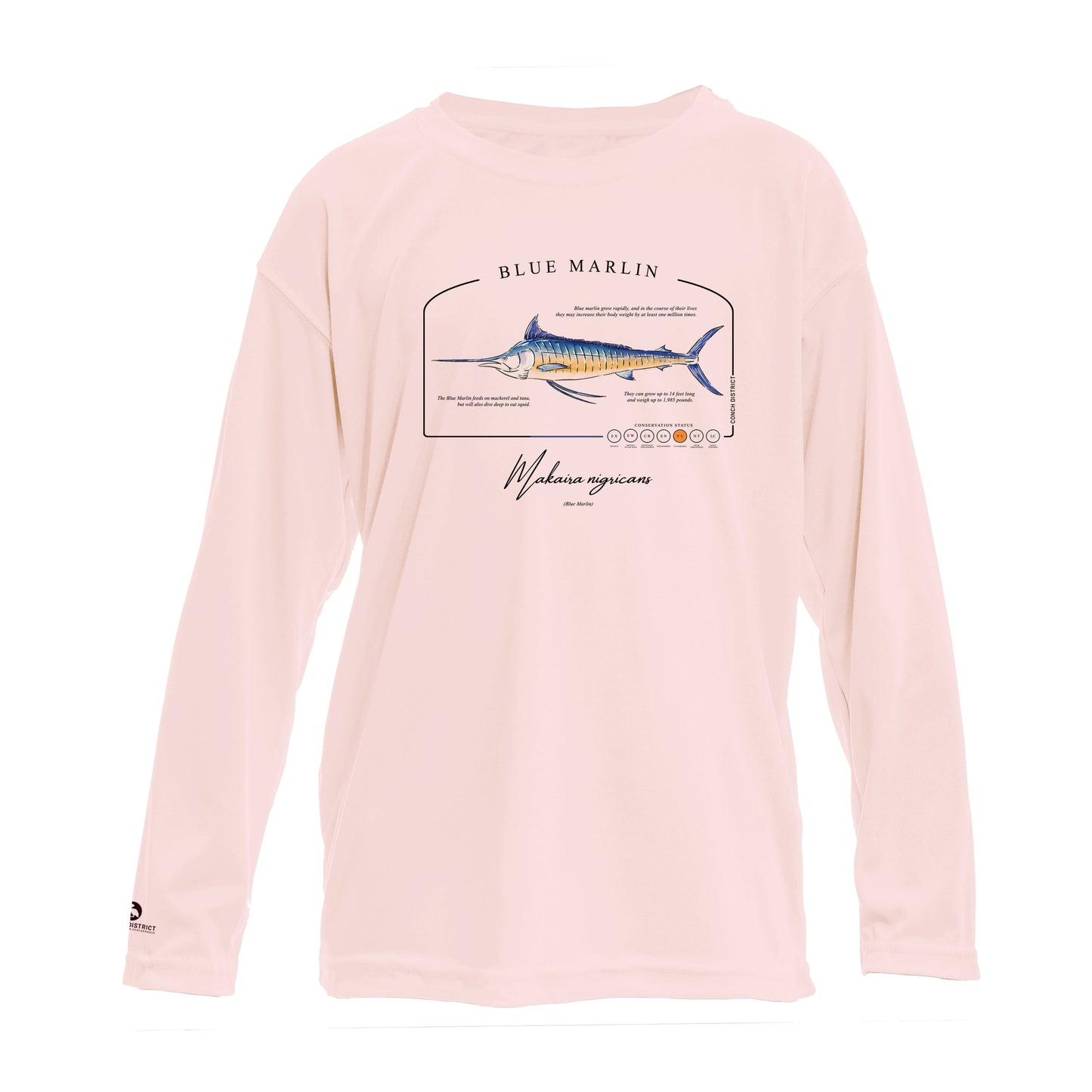 Blue Marlin Conservation Status UPF 50+ Sun Protection Shirt Toddler & Youth