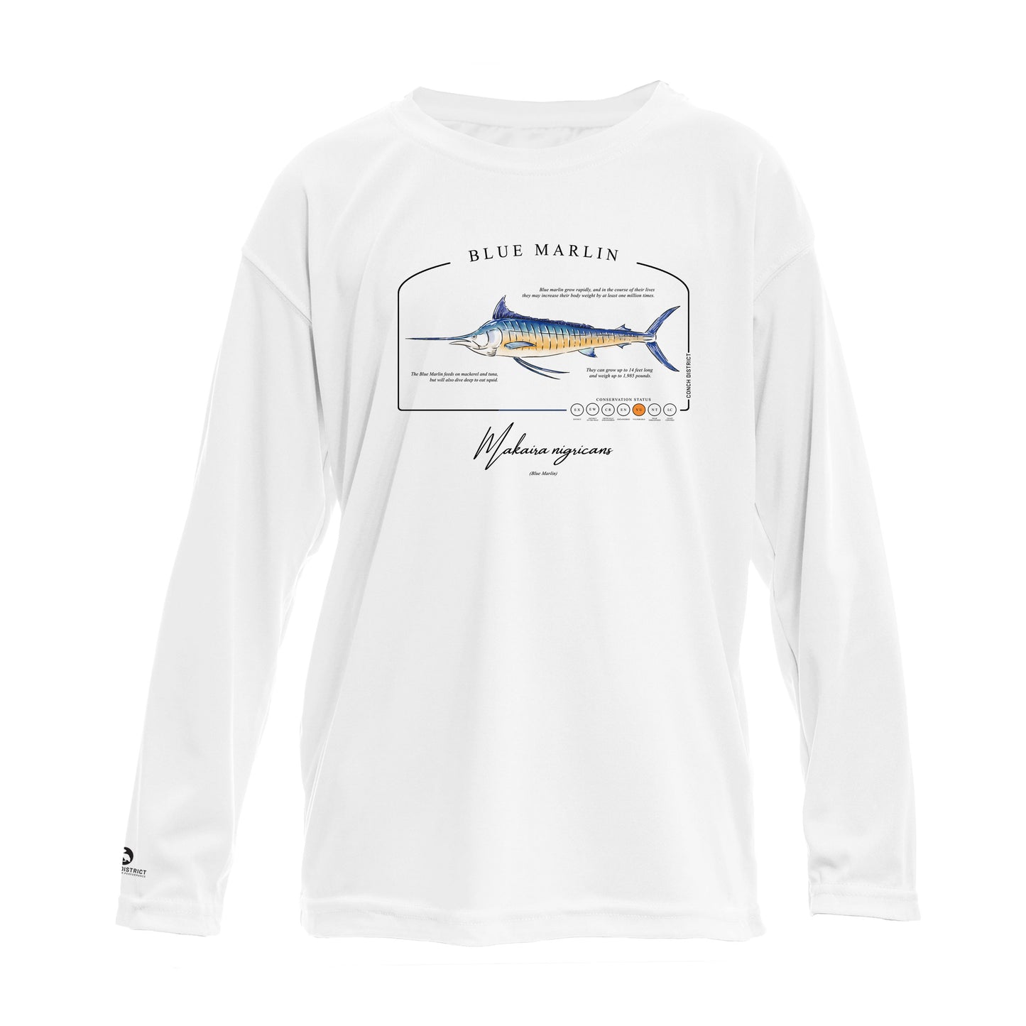Blue Marlin Conservation Status UPF 50+ Sun Protection Shirt Toddler & Youth