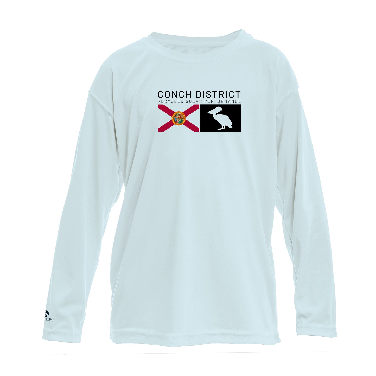 Conch District Florida Flag Logo UPF 50+ Sun Protection Shirt Toddler & Youth