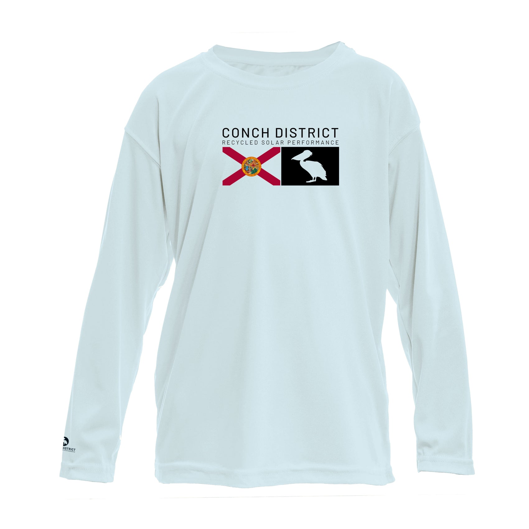 Conch District Florida Flag Logo UPF 50+ Sun Protection Shirt Toddler & Youth