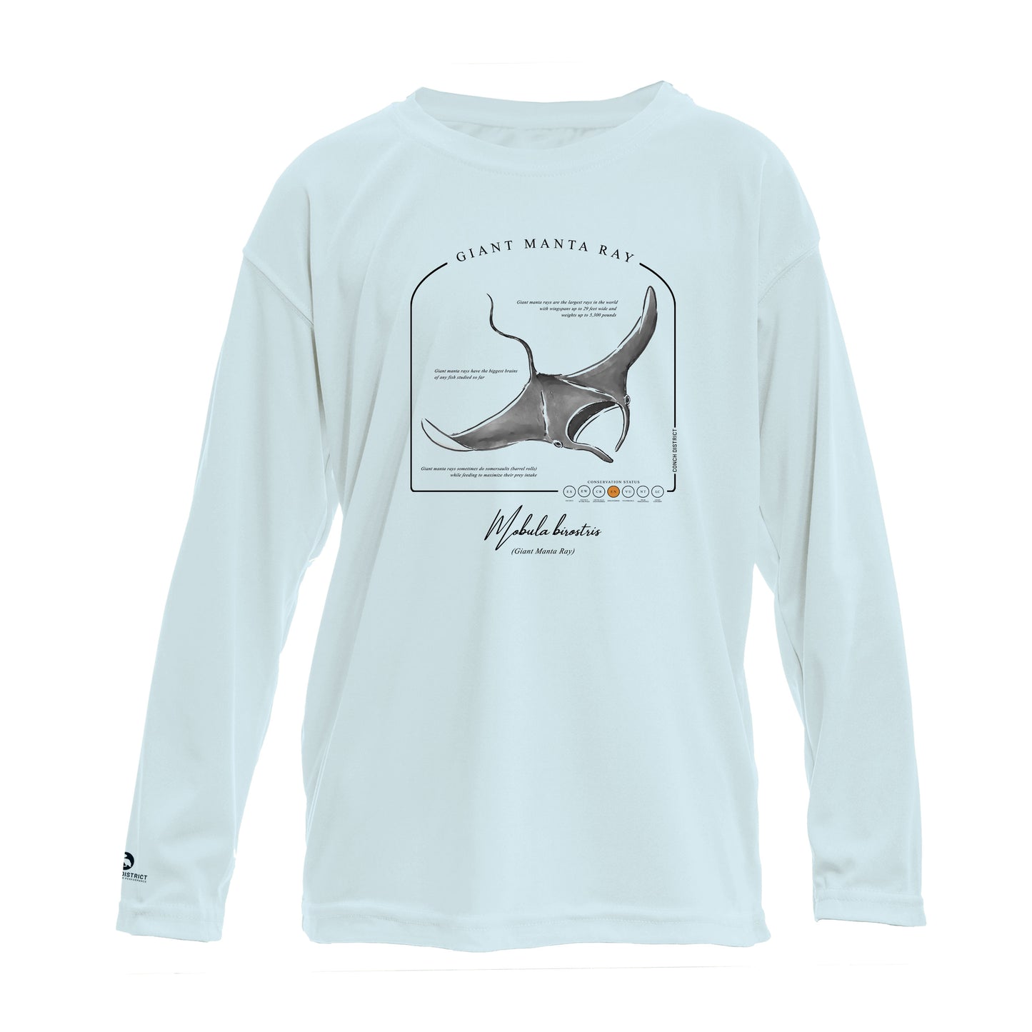 Giant Manta Ray Conservation Status UPF 50+ Sun Protection Shirt Toddler & Youth