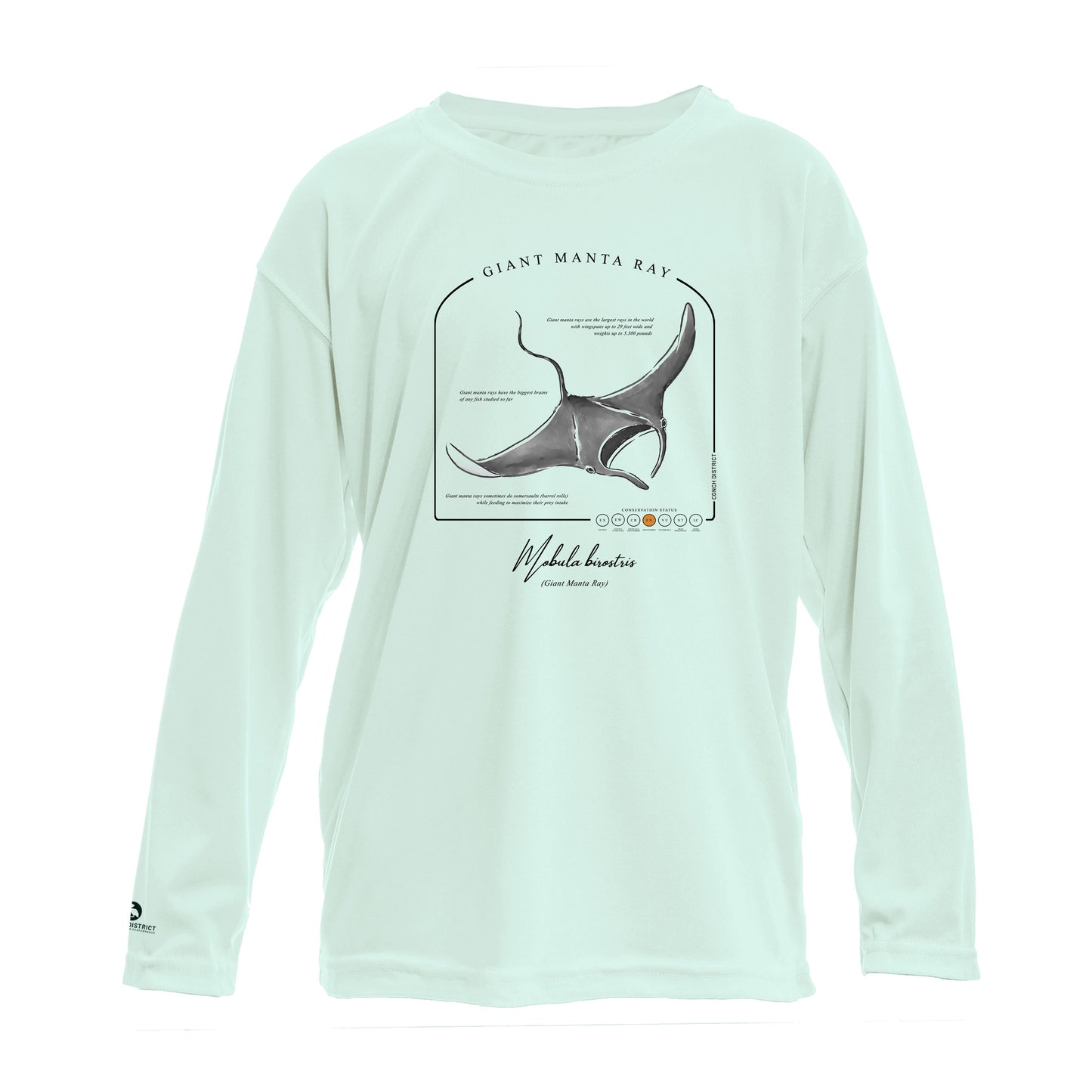 Giant Manta Ray Conservation Status UPF 50+ Sun Protection Shirt Toddler & Youth