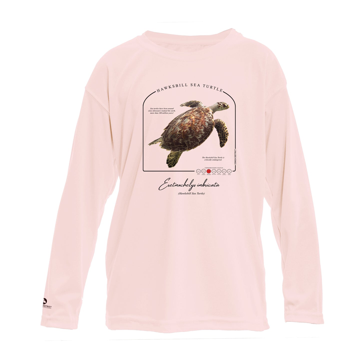 Hawksbill Sea Turtle Conservation Status UPF 50+ Sun Protection Shirt Toddler & Youth
